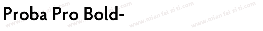 Proba Pro Bold字体转换
